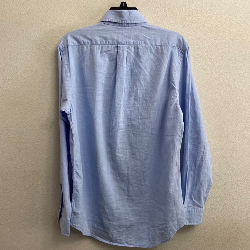 Polo Ralph Lauren Mens S Blue Linen Cotton Button Down Shirt NEW Classic Fit - Picture 2 of 8